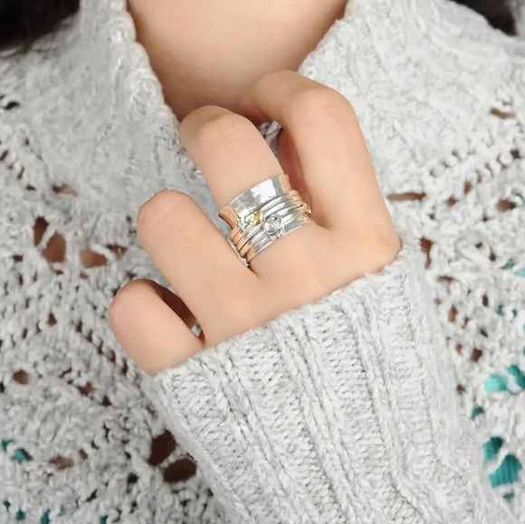 🌟 Galaxy Spinner Ring - Picture 2 of 7